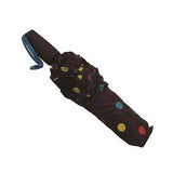 Umbrella with Automatic open/close. With polka dots & frills. BRN Bermoni