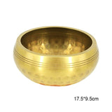 Healing Meditation Music Bowl Buddhism Style Copper Bowl with Wood Stick Handmade Tibetan Singing Bowl Temple Home Decoration